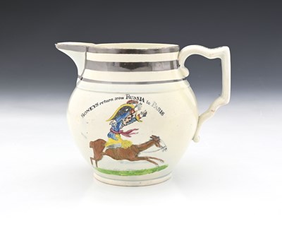 Lot 843 - Napoleonic interest, a printed lustre jug,...