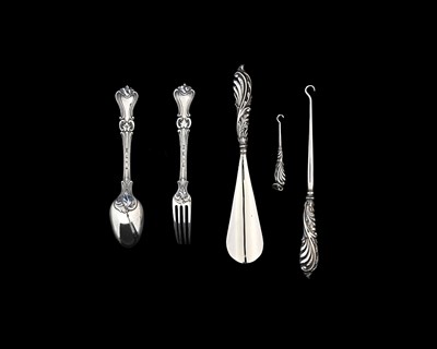 Lot 146 - A Victorian cased silver fork and spoon set,...