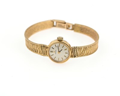 Lot 111 - Omega, a 9ct gold bracelet watch