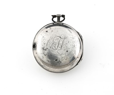 Lot 104 - James Chater, London, a silver pair case pocket watch