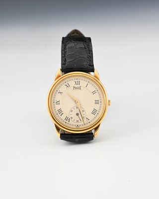 Lot 114 - Piaget, an 18ct gold Gouverneur wrist watch