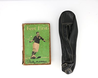 Lot 330 - Stanley Matthews, a leather football boot...