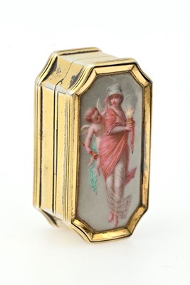 Lot 154 - A George V silver-gilt and enamel pill box, of...