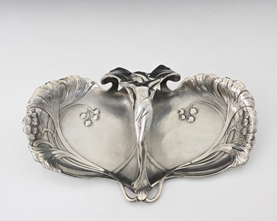 Lot 238 - WMF, a Jugendstil silver plated double dish,...