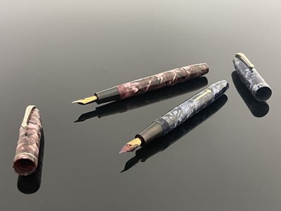 Lot 194 - Conway Stewart, two 75 fountain pens, blue and...