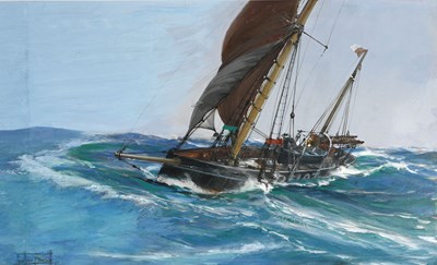 Lot 549 - Montague Dawson (British, 1895-1973), Rough...