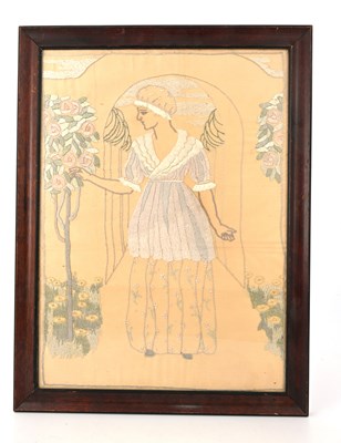 Lot 281 - An Arts & Crafts Glasgow School embroidered...