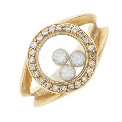 Lot 110 - Chopard, a vintage 18ct gold Happy Diamonds dress ring