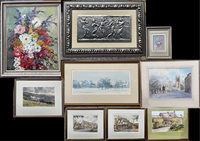 Lot 561 - Assorted furnishing pictures, including three...