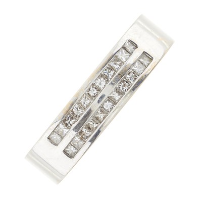 Lot 263 - An 18ct gold diamond half eternity ring