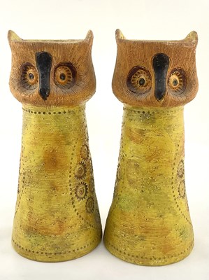 Lot 159 - Pair of Italian Pottery owl figures Rosenthal...