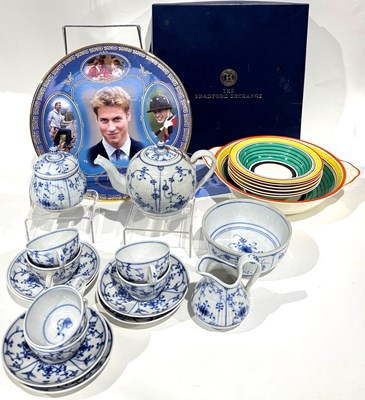 Lot 5 - A Meissen-type blue and white tea service...