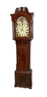 Lot 364 - A strung mahogany longcase clock, c.1800,...