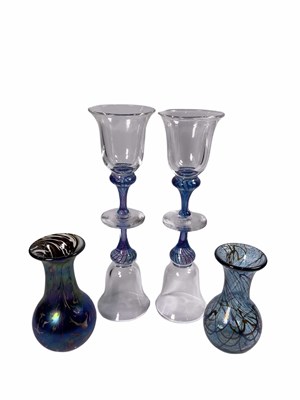 Lot 175 - Adrian Sankey studio glass including a set of...