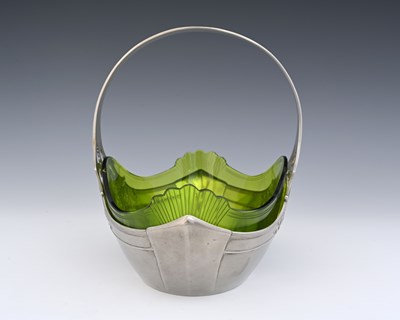 Lot 150 - WMF, a Jugendstil silver plated basket, bat...