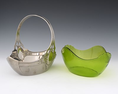 Lot 150 - WMF, a Jugendstil silver plated basket, bat...