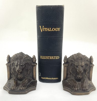 Lot 229 - A pair of Regency-style bronze lion mask...