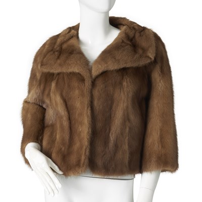 Lot 579 - A mink fur jacket, collar and cuttings.