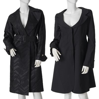 Lot 542 - Two designer knee-length coats.