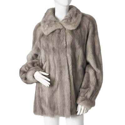 Lot 562 - Ross Furriers, a three-quarter length sapphire mink jacket.