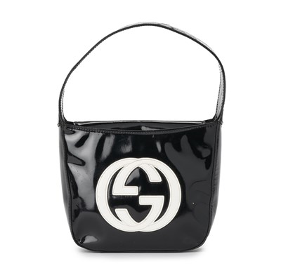 Lot 413 - Gucci, a small vintage patent leather handbag.