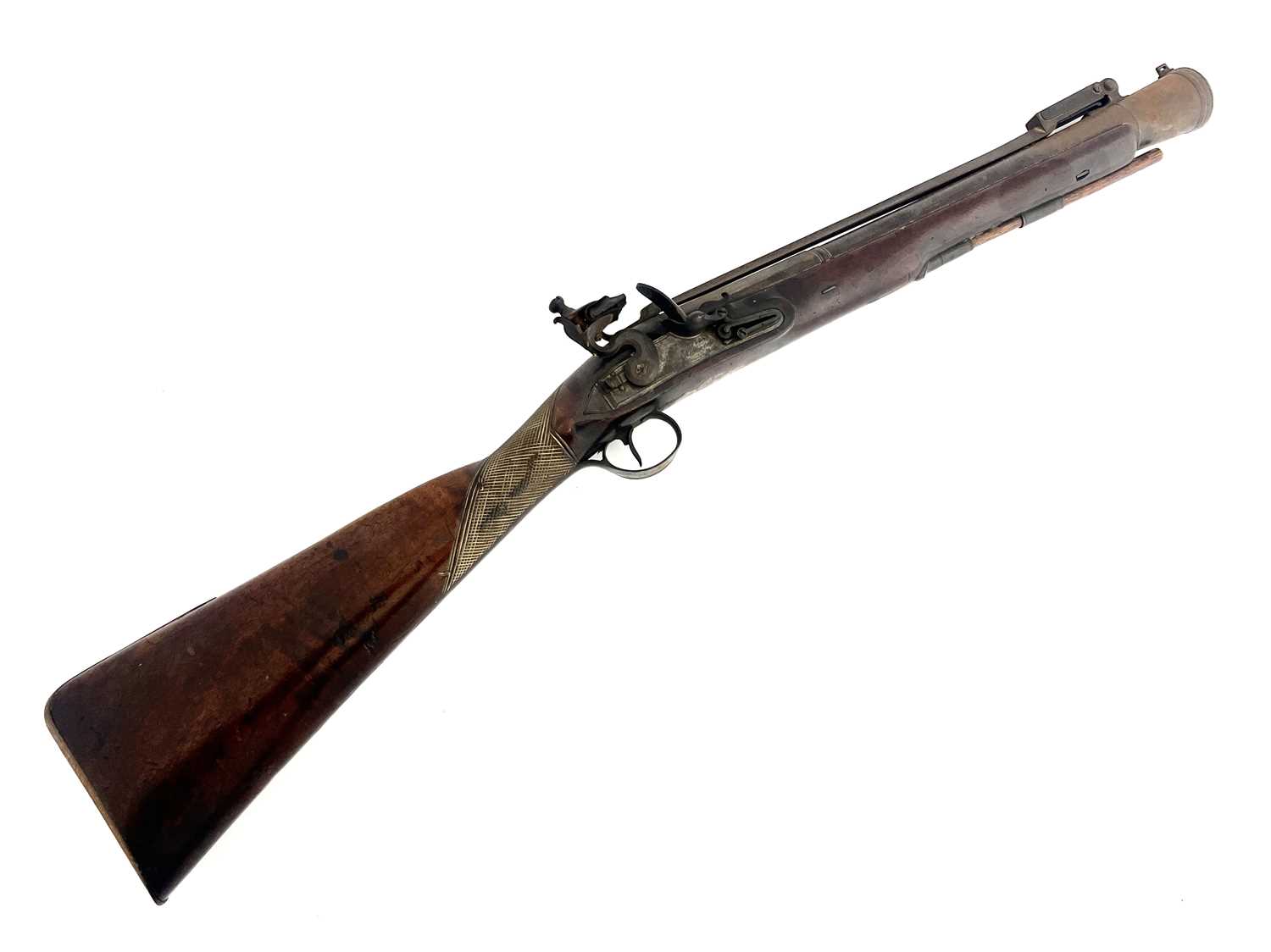 Lot 204 - An early 19th century flintlock blunderbuss, J...