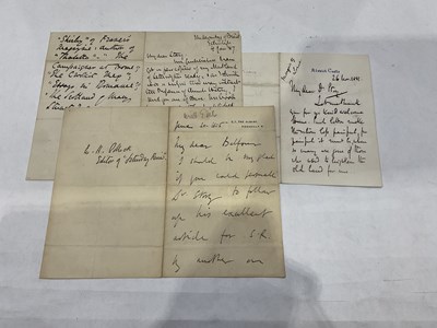 Lot 66 - Three hand-signed letters: John George...