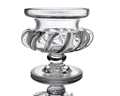 Lot 412 - An Anglo Irish pedestal glass compote, circa...