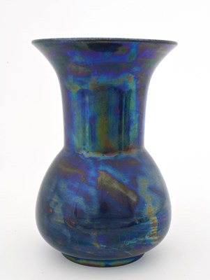 Lot 585 - Ruskin Pottery, a Kingfisher lustre vase, 1922,...