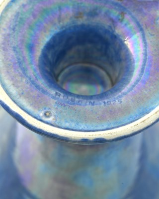 Lot 589 - Ruskin Pottery, a Lavender Lustre eggshell...