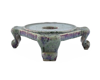 Lot 580 - Ruskin Pottery, a High Fired vase stand, circa...