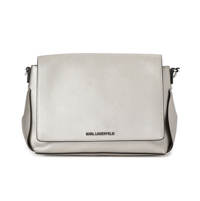 Lot 438 - Karl Lagerfeld, a metallic flap handbag.