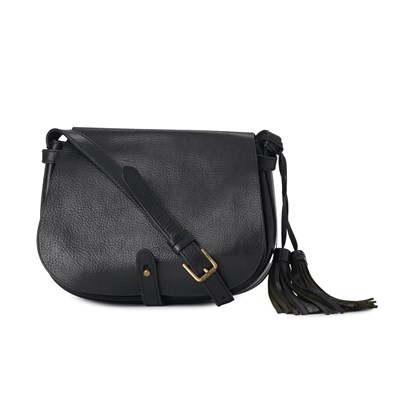 Lot 512 - Ralph Lauren Polo, a black leather saddle bag