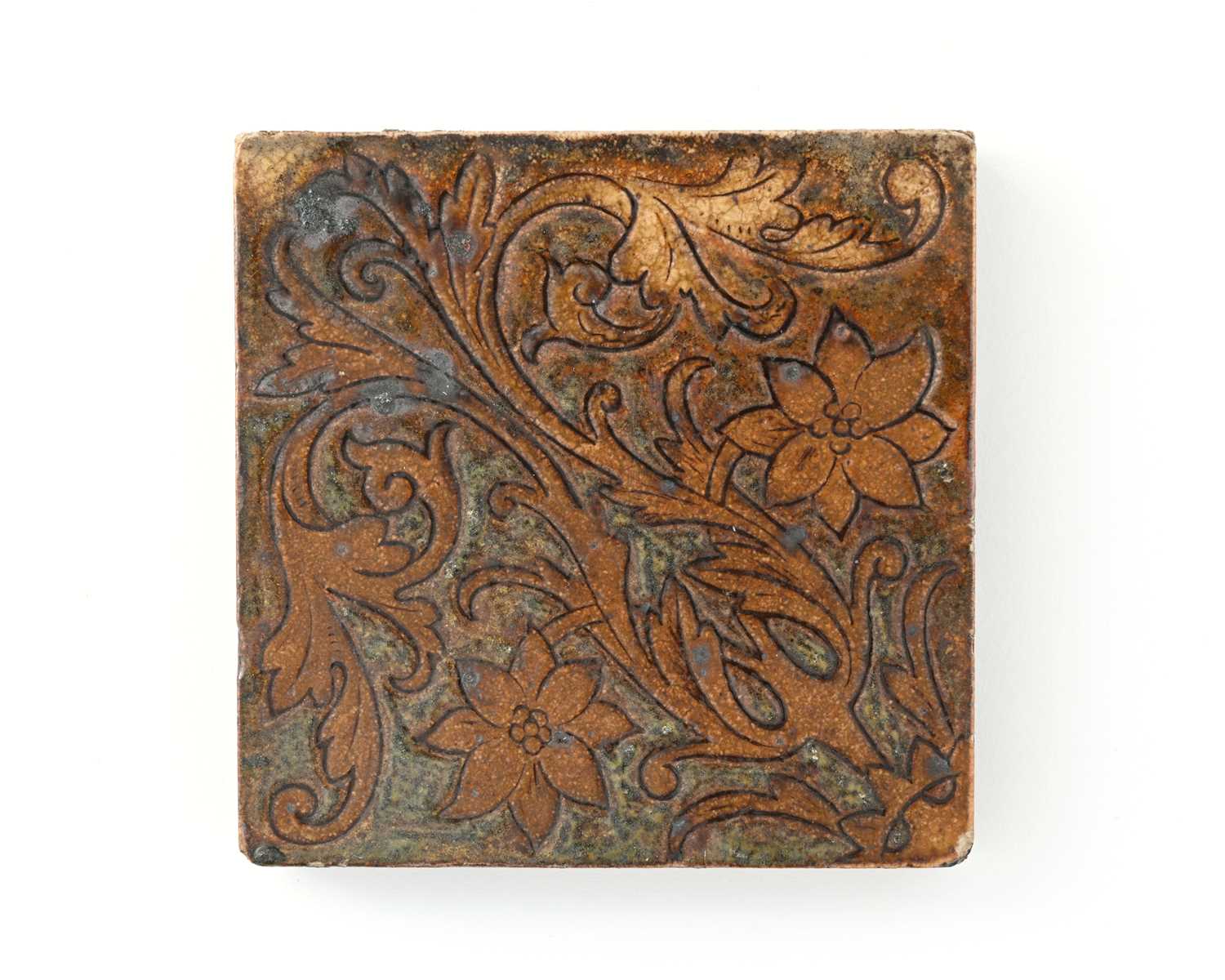 Lot 4 - Martin Brothers, a stoneware tile, circa 1890,...