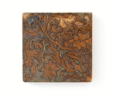 Lot 4 - Martin Brothers, a stoneware tile, circa 1890,...