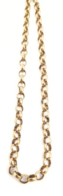 Lot 290 - A 9ct gold belcher-link chain