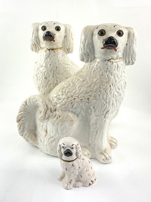 Lot 101 - Beswick: a pair of Staffordshire white...