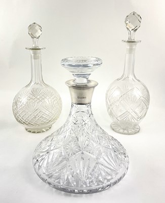 Lot 174 - A Royal Doulton cut crystal ships decanter...