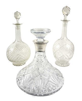 Lot 174 - A Royal Doulton cut crystal ships decanter...