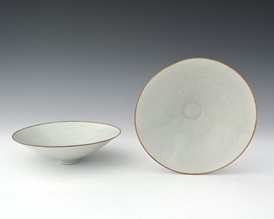 Lot 370 - A pair of Oriental egg shell porcelain bowls,...