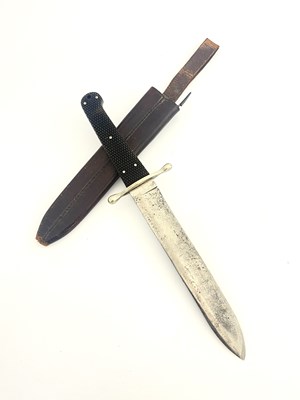 Lot 207 - A Victorian Bowie knife, 8 inch blade stamped...