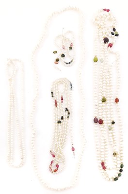 Lot 311 - Four pearl necklaces