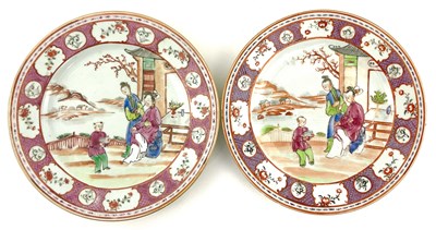 Lot 140 - A pair of Chinese export Mandarin pattern...