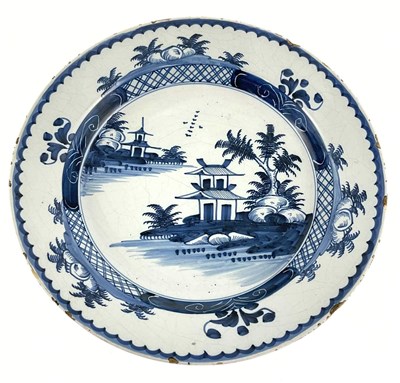 Lot 144 - An English Delftware charger, Lambeth, London,...