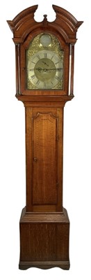 Lot 402 - Henry Warburton: An oak George III longcase...