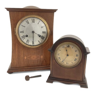 Lot 246 - A mantel clock and time piece with drum movement