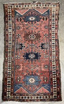 Lot 349 - A tribal, likely Afghani rug, blue geometric...