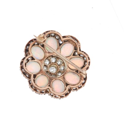Lot 4 - A late Victorian silver and gold, opal...