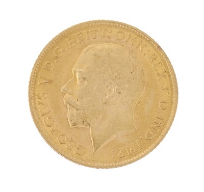 Lot 9 - George V, a gold half sovereign coin dated...