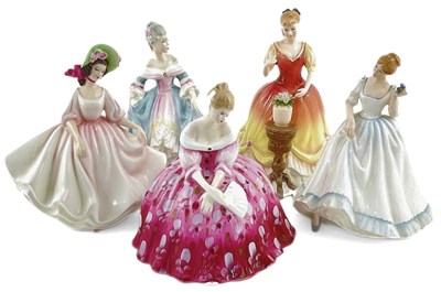 Lot 104 - A collection of Royal Doulton figurines, a...